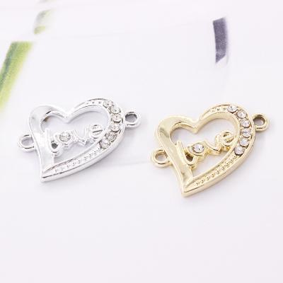 China CLASSIC diy accessories alloy jewelry accessories direct diamond heart love used for jewelry making materials for sale