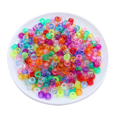 China 6*9mm Acrylic 2000 Pcs/Bag Cheap Wholesale Pony Beads Acrylic Beads Multicolor Clear Plastic For DIY Jewelry Making Bead Set for sale