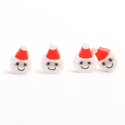 China Christmas 1000pcs/bag hot sale polymer clay ceramic Santa Claus loose bead perler used in jewelry making necklace bracelets for sale