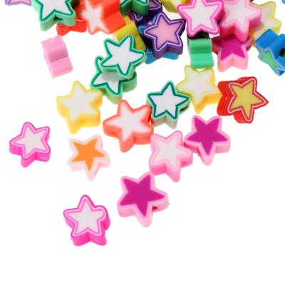 China 1000pcs/bag Polymer Clay Ceramic Handmade Multicolor Star Beaded Loose Beads Jewelry Making Materials for sale