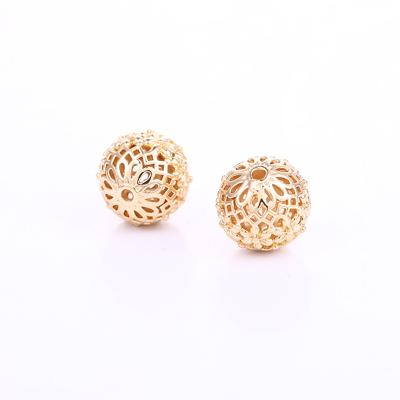 China Hot Selling Metal Copper Bead Hollow Beads Bracelet XL Earring Making Materials for sale