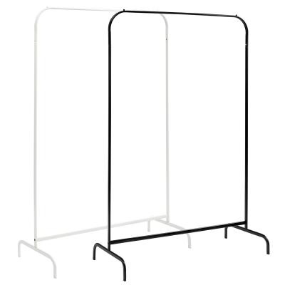 China Modern Metal Heavy Duty Single Pole Hanger Set Cabide Standing Powder Coating Clothes Rail Hanging Rack for sale