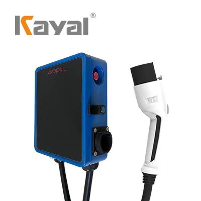 China KAYAL sae j1772 ev portable charger uk socket 16a 32a 480v electric car charging station with 5m cable for sale