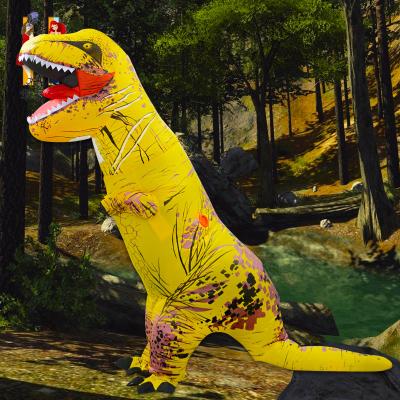 China Party Halloween Carnival Crazy Popular Jurassic Giant Tyrannosaurus Inflatable Monte Rex Walking Costume for sale