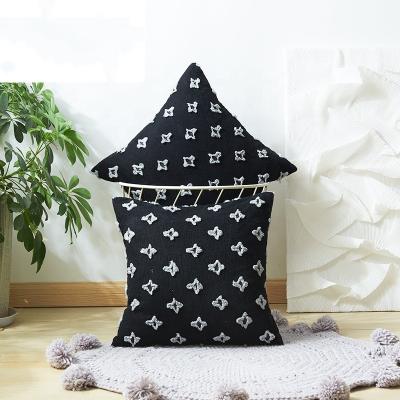 China 2021 new color anti-pilling square cushion cover plush pure embroidery luxury simple decorative pillow case for sale