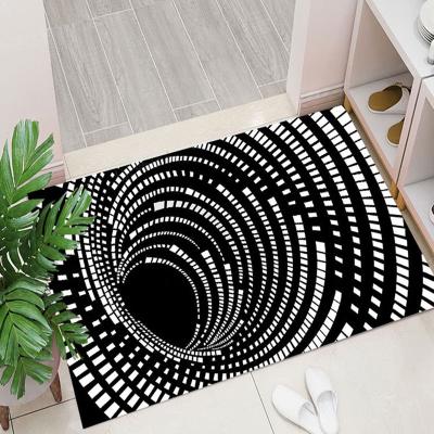 China 2022 Dizziness Cover 3D Patterns Washable Luxury Living Room Carpet Geometric Rug for sale