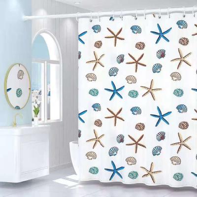 China Fashionable Cute Sea Style Small Fresh Hot Selling Bathroom Fresh Shower Curtain 4 Pieces Set for sale