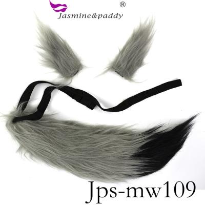 China Cartoon Cosplay Fox Ears Headband Tail Set Role Playing Clothing Accessories Wolf Cat Animal Tail Customized for sale