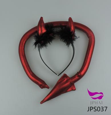 China Can Be Deducted Custom Apparel Party Devil Horns Headdress Ox Horn Headdress Halloween Animals Ear Tail for sale