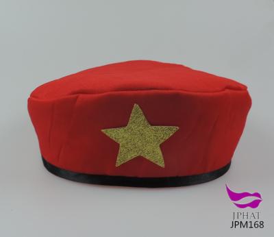 China Usually use red special design policeman hat beret party hat for sale