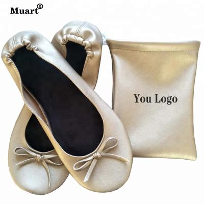 China 2022 Disposable Genuine Leather Ballerina Flats Disposable Foldable Ballet Flats Ballet Insurance Wholesale Trade Flat SHOES for sale