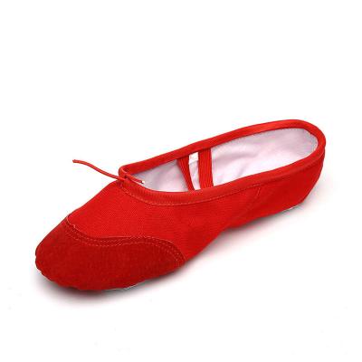 China Breathable Comfortable Ballet Dance Shoes Girls Stretch Ballet Soft Sole Split Slippers Professional Elastic Ballet Shoes for sale