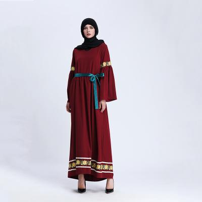 China Daily Wear Winter Fabric Simple Thin Plain Abaya Turkish Yarn Based Women's Casual Long Sleeve Muslim Abaya for sale