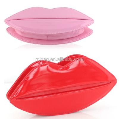 China 2015 Big Red PVC Lips Shape Beautiful Cosmetic Bag /lipstick Case for sale