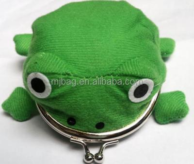 China Coin Bag Frog Animal Shaped Coin Purse Felt Material Coin Purse For Kids for sale