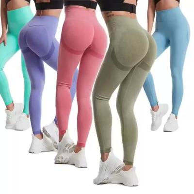 China 2021 High Waist Breathable Women Sports Nylon Seamless Yoga Wear Custom Logo Fitness Leggings à venda