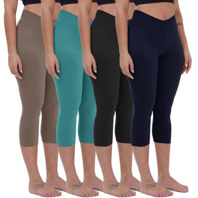 中国 Breathable Breathable GYM Fitness Yoga Pants Home Work OEM/ODM Capri Gaiters For Women 販売のため