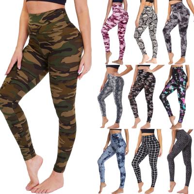 中国 Breathable High Waisted Leggings Tights Fitness And Yoga Wear Custom Design Printed Yoga Pants Plus Size Underwear 販売のため