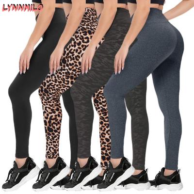 China LYNNMILO Breathable Buttery High Buttery Soft Tight Waist Fitness Colorful Black Yoga Pants For Women for sale