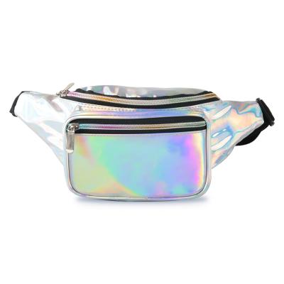 China Water Proof Fanny Pack Holographic For Women Summer Laser Waist Bag With Adjustable Belt For Rave Festival Travel Party en venta