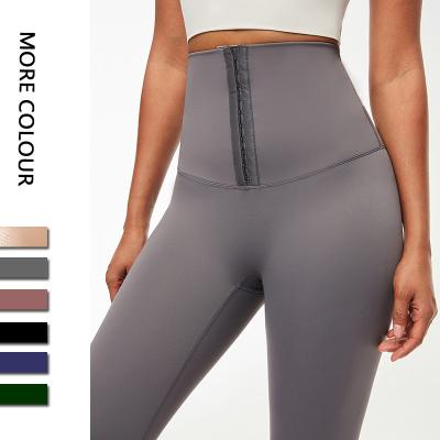 China Breathable Women Sweat Waist Yoga Pants Exercise Fitness Pants Sauna Belly Loop Sweat Tight Pants for sale