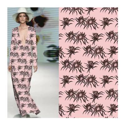 China New fashion eco-friendly luxury brand printed fabric for dress polyester satin fabric chiffon fabrics for sale