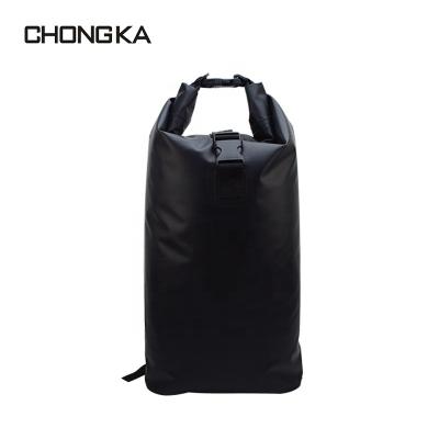 China Black Waterproof Full PVC Rucksack Bag Women Man Waterproof Backpack Laptop Bag Hiking Camping PVC Dry Rucksack for sale