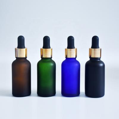 China Cosmetic Amber 5ml 10ml 15ml 20ml 30ml 50ml 100ml Cosmetic Blue Black Glass Dropper Bottle With Silver Cap for sale