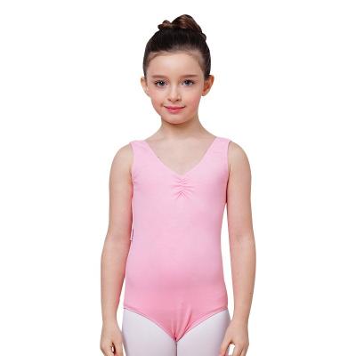 China Wholesale Price Pink Dancewear Ballet Dancewear Kids Swimwear Women Girls Fashion Colorful Wide Strap Gymnastics Camisole Pink Training Dancer Tights for sale