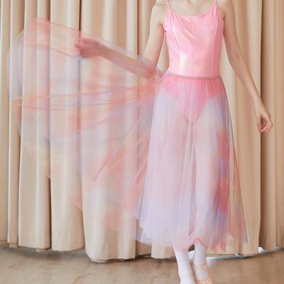 China tutu & Skirts Edance Chiffon Wholesale Adult Ballet Skirt Long Ballet Dance Wear Women Dress Long Skirt Ballet Skirt for sale