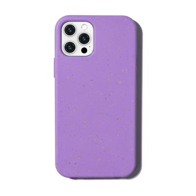 China Fashionable Luxury PLA Matte Straws Compostable Cell Phone Case 100% Biodegradable Phone Case For iPhone for sale