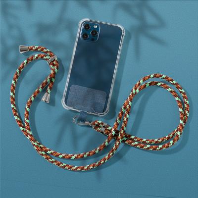 China Lanyard Nylon Durable Handsfree Universal Phone Pads Adjustable Neck Cross - Body Phone Card For Huawei P30 for sale