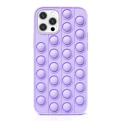 China 2021 New Arrival Shockproof Silicon TPU Stress Release Air Bubble Phone Case For Apple for sale