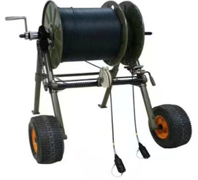 China Telecom beach style automatic metal cable reel small for armored military tactical fiber optic cable for sale