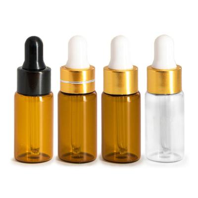 China Eco-friendly Recyclable Glass Glass Vial Bottle With Dropper Cap 1ml 2ml 3ml Bottle Dropper 10ml Bottle 3ml 5ml 10ml Dropper Cap for sale