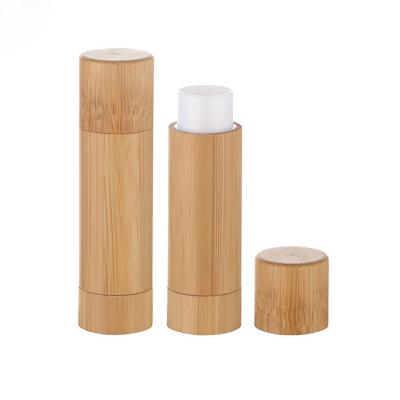 China Custom Engraving Bamboo Tube 3ml 5ml Lip Balm Lipstick Liquid Lipstick Tube Lip Balm Container Logo Bamboo Cosmetic Tube Lip for sale