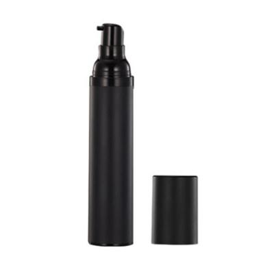 China 15ml 30ml 1oz 50ml 100ml Custom Refillable Serum Cream Cosmetic Container Airless Pump Bottle Black White For Cosmetic Lotion Packaging for sale