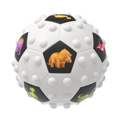 China High Quality Silicone Outdoor Children's Educational Toys Inflatable 3d Football Custom Pops Up Stress Ball Silicone Patch Push Bubble Snap Football for sale