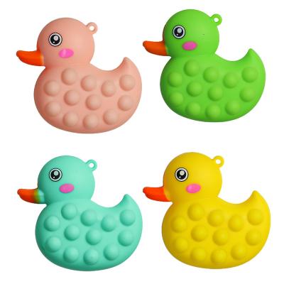 China High Quality Cute Bubble Autism Pushing Duckling Ball 3d Decompression Silicone Squeeze Fingertip Sensory Toy for sale