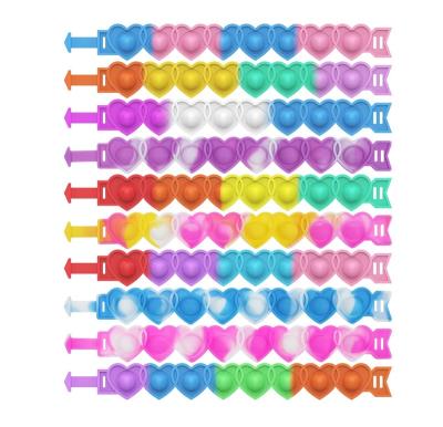 China High Quality Silicone Kids and Adults Stress and Worry Relief Multicolor Wristband Silicone Wiggle Popular Person Toy for sale