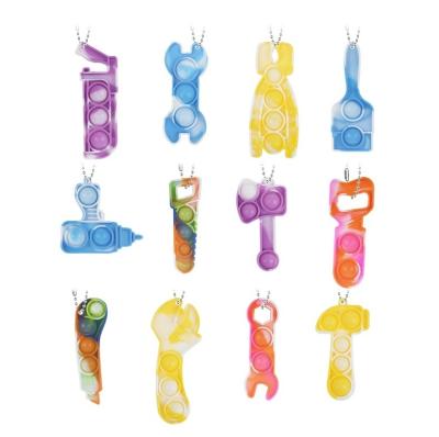 China High Quality Silicone Finger Decompression Toy Keychain Rat Killer Pendant Finger Decompression Key Chain Pendant Toy for sale