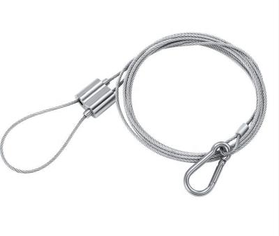 China Hot Selling Stainless Steel Construction Wire Rope Colorful Keychain Keychain Key Ring Stainless Steel Key Ring Cable Loop Cable Buckle Screw Key Key Chain Key Ring for sale