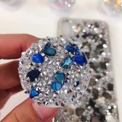 China Support cell phone holder diamond with shinning stone crease cell phone holder for sale