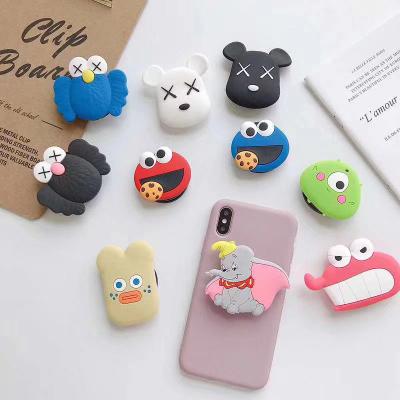 China Cute Fashion Cartoon Shape Silicone Mobile Phone Grip Mobile Phone Holder Stand Cell Phone Holder for sale