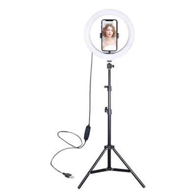 China Lightweight Flexible Makeup Gooseneck Selfie Ring Light With Phone Mount Holder for sale