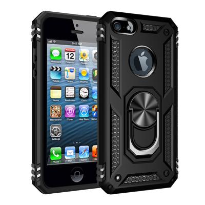 China Protective Tpu Military Grade Phone Case With Ring Car Mount Kickstand For iPhone 5/5s for sale