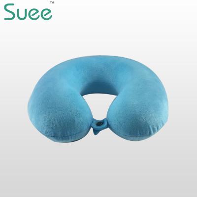 China Anti Snore Memory Foam Travel U Shaped Pillow With Short Plush for sale