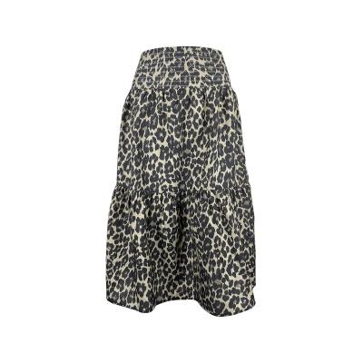 China 2021Summer New /Cotton Print Breathable Design Woven Fashionable Silk Animal Skirt With Zig ZK Dot Women Office Skirts Smoking OEM for sale