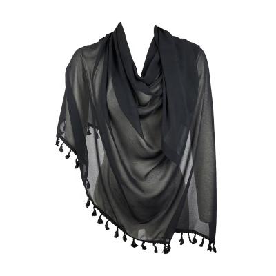 China Latest Fashion Custom Wholesale Women Fashionable Ggt Polyester Double Sided Shawl Scarves 140cm x70cm for sale