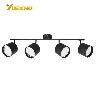 China Surface Mounted Black Tinplate AR111 Adjustable Mount Lights Ceiling Track Spot Light Indoor Lighting Lamp for sale